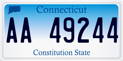 CT license plate AA49244