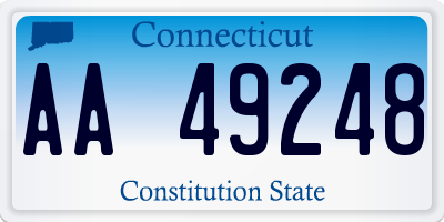 CT license plate AA49248