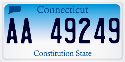 CT license plate AA49249