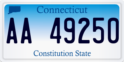 CT license plate AA49250