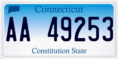 CT license plate AA49253