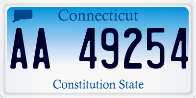 CT license plate AA49254