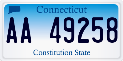 CT license plate AA49258