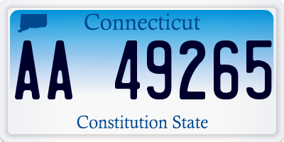 CT license plate AA49265