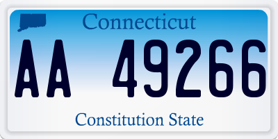 CT license plate AA49266