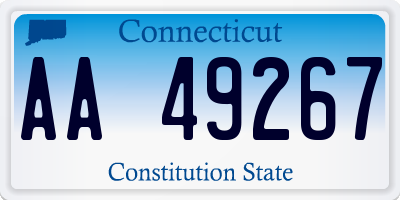 CT license plate AA49267