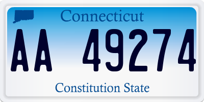 CT license plate AA49274