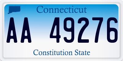 CT license plate AA49276