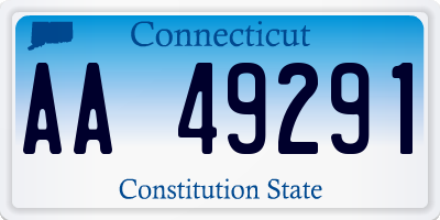 CT license plate AA49291