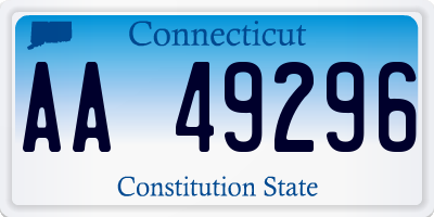 CT license plate AA49296