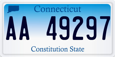 CT license plate AA49297