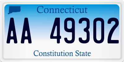 CT license plate AA49302