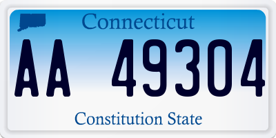 CT license plate AA49304