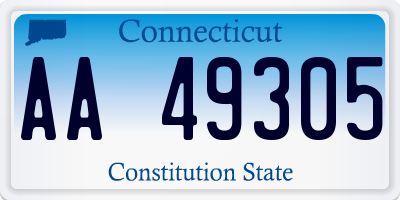 CT license plate AA49305