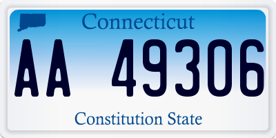 CT license plate AA49306