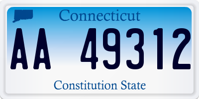 CT license plate AA49312