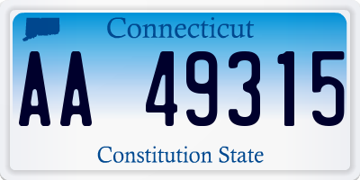 CT license plate AA49315