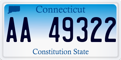 CT license plate AA49322