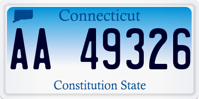 CT license plate AA49326