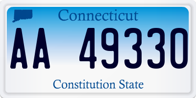 CT license plate AA49330