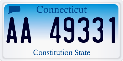 CT license plate AA49331