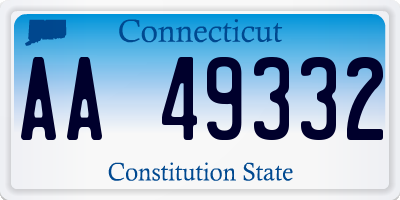 CT license plate AA49332