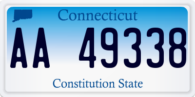 CT license plate AA49338