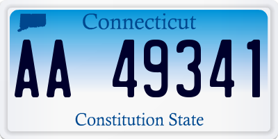 CT license plate AA49341