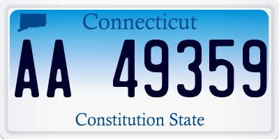 CT license plate AA49359