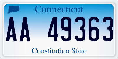 CT license plate AA49363