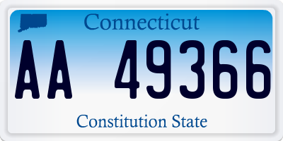 CT license plate AA49366