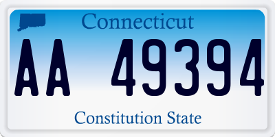 CT license plate AA49394