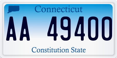 CT license plate AA49400