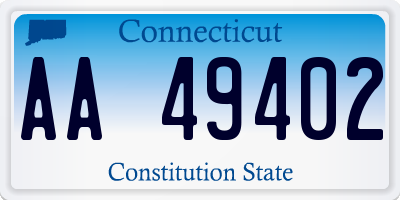 CT license plate AA49402