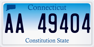 CT license plate AA49404