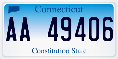 CT license plate AA49406