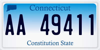 CT license plate AA49411