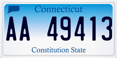 CT license plate AA49413