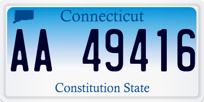 CT license plate AA49416