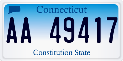 CT license plate AA49417