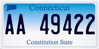 CT license plate AA49422