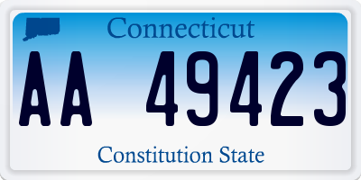 CT license plate AA49423