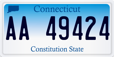 CT license plate AA49424