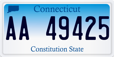 CT license plate AA49425