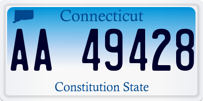 CT license plate AA49428