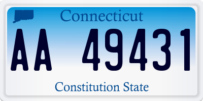 CT license plate AA49431