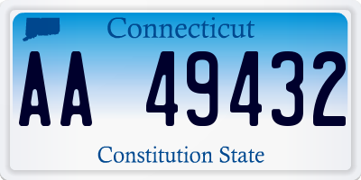 CT license plate AA49432