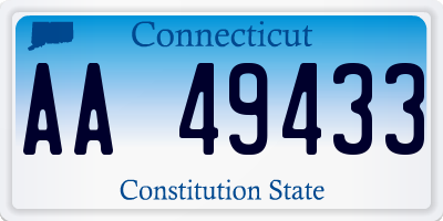 CT license plate AA49433