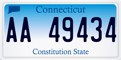 CT license plate AA49434