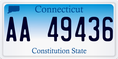 CT license plate AA49436